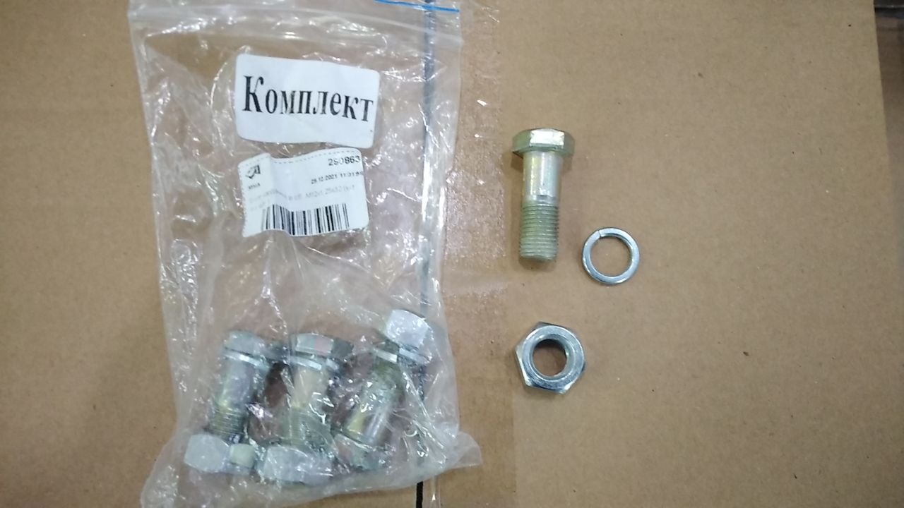 Болт карданного вала в сборе ГАЗ 3307 с гайкой (к-т 1 шт) (М12*1 25*32) (уп. 20 шт) (Красная Этна)